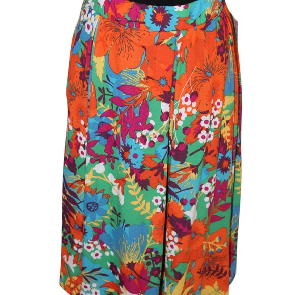 SKIRT by LuLaRoe Madison Floral With Pockets Orange FLORAL Size M NWT's - Picture 2 of 7